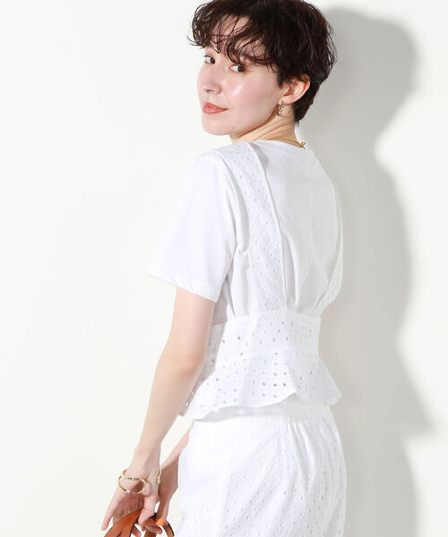 NOLLEY’S（ノーリーズ）の「レースベスト（ベスト・レディース・ホワイト/ブラック・38）」の8枚目の写真