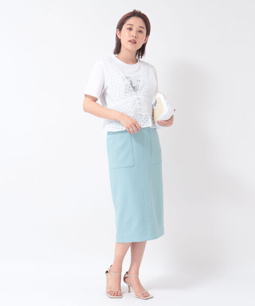 NOLLEY’S（ノーリーズ）の「レースベスト（ベスト・レディース・ホワイト/ブラック・38）」の10枚目の写真