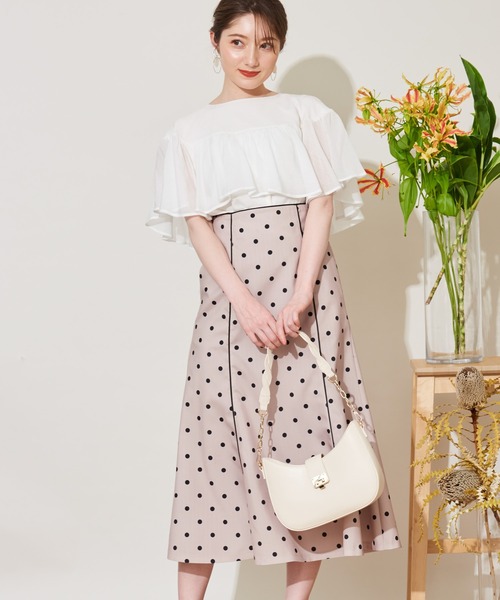NOELA(ノエラ)の「ドット柄フレアヘムスカート(スカート・レディース・オフホワイト/ベージュ/ブラック・S/M)」の17枚目の写真
