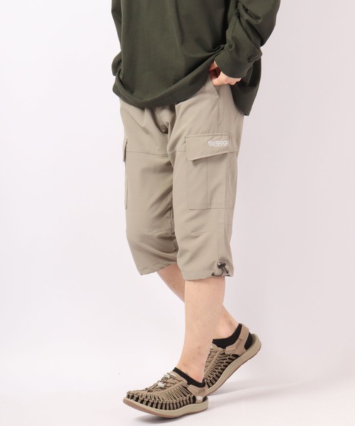 OUTDOOR PRODUCTS APPAREL(アウトドアプロダクツアパレル)の「OUTDOOR ストレッチ ドライ ポリリップ カーゴ クライミング 7分丈 パンツ(カーゴパンツ・メンズ・ブラック/ネイビー/カーキ/杢グレー/グレイッシュベージュ・LL/M/L)」の3枚目の写真