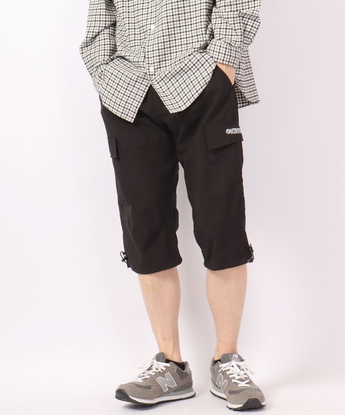 OUTDOOR PRODUCTS APPAREL(アウトドアプロダクツアパレル)の「OUTDOOR ストレッチ ドライ ポリリップ カーゴ クライミング 7分丈 パンツ(カーゴパンツ・メンズ・ブラック/ネイビー/カーキ/杢グレー/グレイッシュベージュ・LL/M/L)」の1枚目の写真