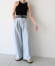 CANAL JEAN | El mar(エルマール) ワイドタックデニムパンツ(デニムパンツ)