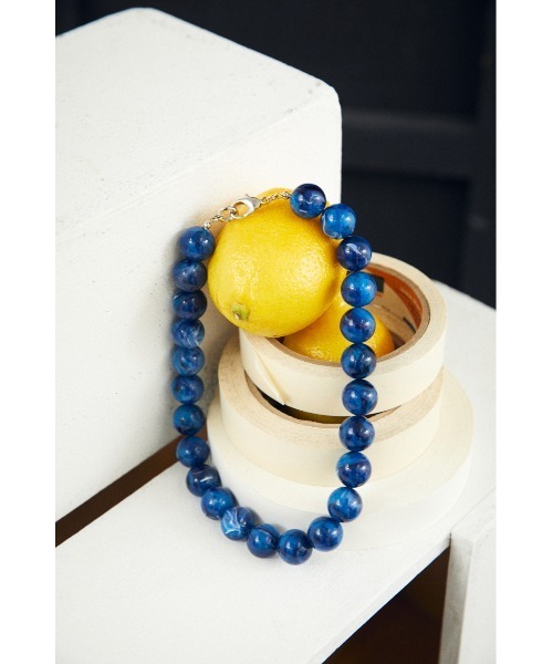 BLACK BY MOUSSY（ブラックバイマウジー）の「ball Necklace（ボールネックレス）（ネックレス・レディース・ライトベージュ/ブルー・FREE）」の8枚目の写真