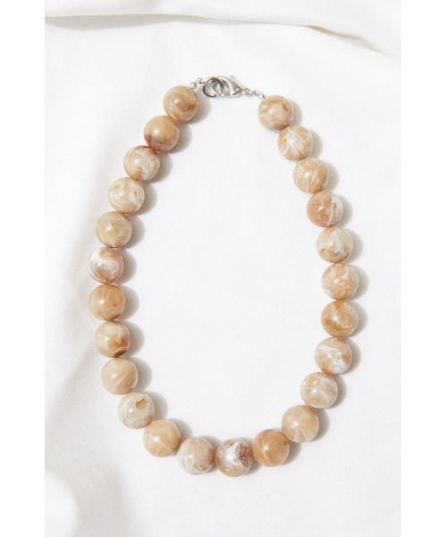 BLACK BY MOUSSY（ブラックバイマウジー）の「ball Necklace（ボールネックレス）（ネックレス・レディース・ライトベージュ/ブルー・FREE）」の11枚目の写真