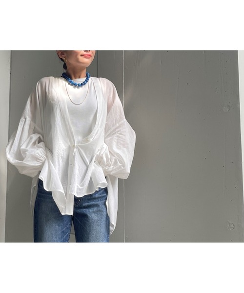 BLACK BY MOUSSY（ブラックバイマウジー）の「ball Necklace（ボールネックレス）（ネックレス・レディース・ライトベージュ/ブルー・FREE）」の4枚目の写真