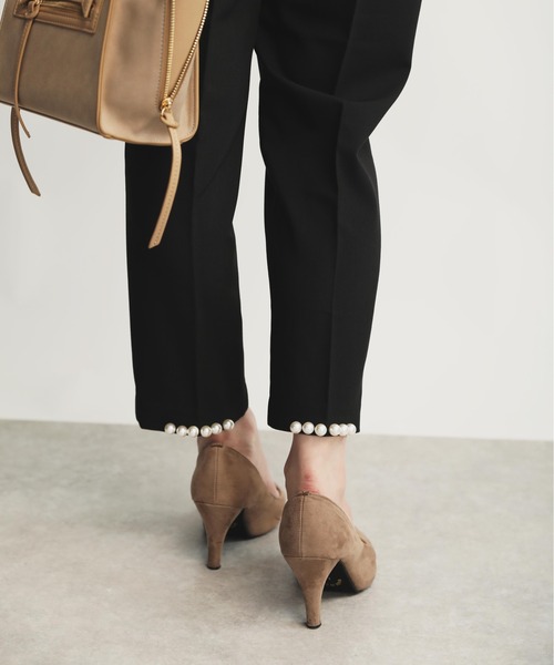 PICCIN（ピッチン）の「裾パールパンツ（スラックス・レディース・ブラック/ネイビー・S/M）」の13枚目の写真