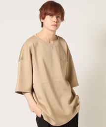 ビッグシルエット Tシャツ 半袖 五分袖 ポリポンチ素材