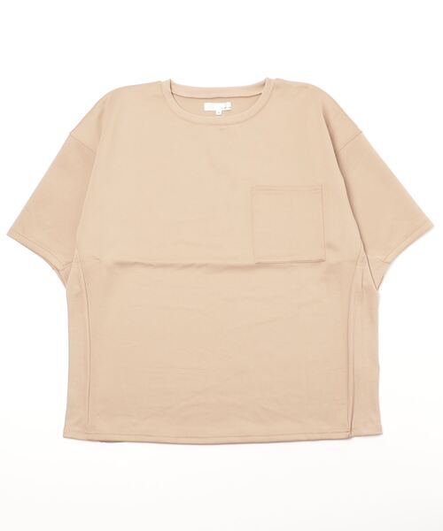 ARCADE(アーケード)の「ビッグシルエット Tシャツ 半袖 五分袖 ポリポンチ素材(Tシャツ/カットソー・メンズ・ブラック/パープル/ホワイト/ベージュ・L/M)」の7枚目の写真
