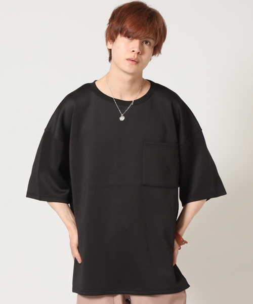 ARCADE(アーケード)の「ビッグシルエット Tシャツ 半袖 五分袖 ポリポンチ素材(Tシャツ/カットソー・メンズ・ブラック/パープル/ホワイト/ベージュ・L/M)」の10枚目の写真