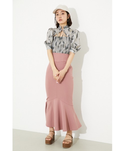 rienda(リエンダ)の「カットマーメイドスカート(スカート・レディース・ブラック/ピンク/ベージュ/オレンジ・SMALL/MEDIUM)」の8枚目の写真