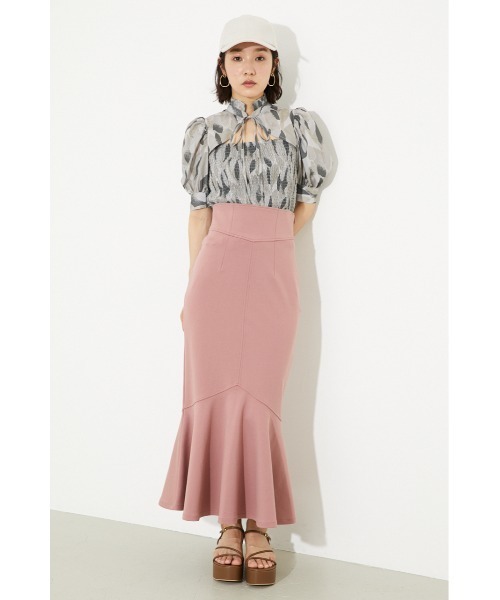 rienda(リエンダ)の「カットマーメイドスカート(スカート・レディース・ブラック/ピンク/ベージュ/オレンジ・SMALL/MEDIUM)」の7枚目の写真