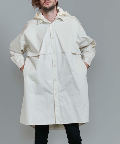 NO ID.（ノーアイディ）の「【NO ID.】Hood Trench Long Shirt / フード トレンチ ロング シャツ（シャツ/ブラウス・メンズ・カーキ/マスタード/ブラック/アイボリー・ONE SIZE）」の5枚目の写真