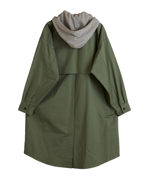 NO ID.（ノーアイディ）の「【NO ID.】Hood Trench Long Shirt / フード トレンチ ロング シャツ（シャツ/ブラウス・メンズ・カーキ/マスタード/ブラック/アイボリー・ONE SIZE）」の9枚目の写真