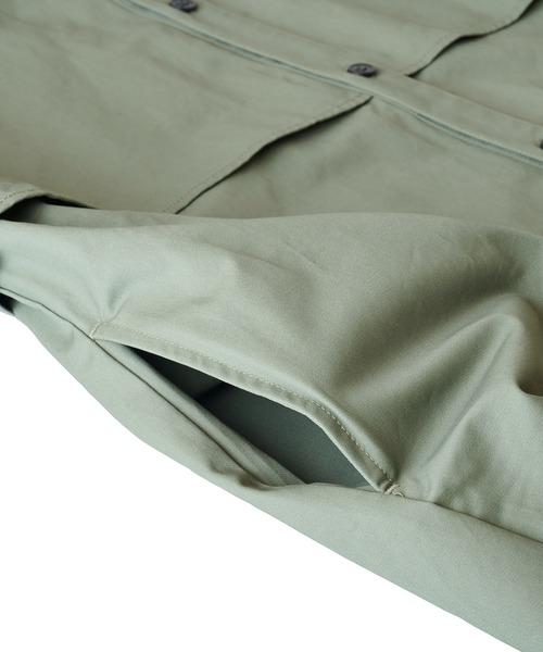 NO ID.（ノーアイディ）の「【NO ID.】Hood Trench Long Shirt / フード トレンチ ロング シャツ（シャツ/ブラウス・メンズ・カーキ/マスタード/ブラック/アイボリー・ONE SIZE）」の12枚目の写真