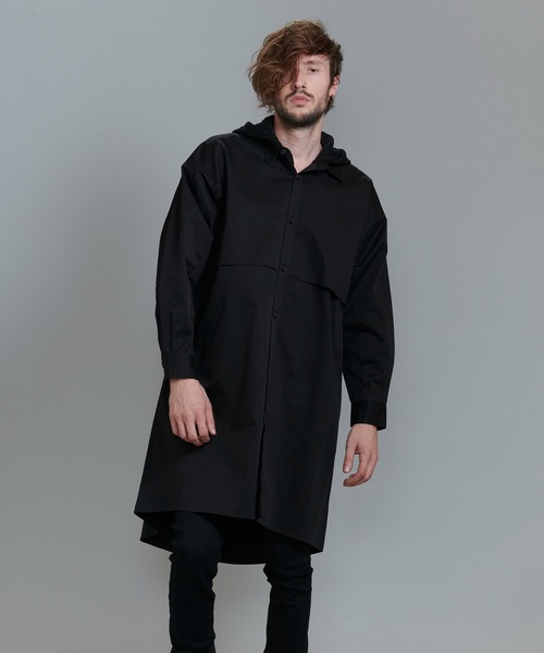 NO ID.（ノーアイディ）の「【NO ID.】Hood Trench Long Shirt / フード トレンチ ロング シャツ（シャツ/ブラウス・メンズ・カーキ/マスタード/ブラック/アイボリー・ONE SIZE）」の18枚目の写真