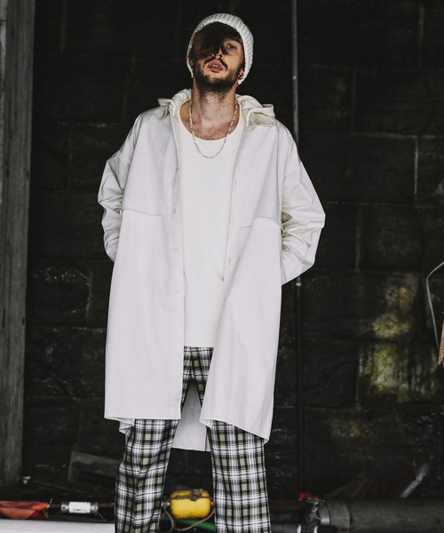 NO ID.（ノーアイディ）の「【NO ID.】Hood Trench Long Shirt / フード トレンチ ロング シャツ（シャツ/ブラウス・メンズ・カーキ/マスタード/ブラック/アイボリー・ONE SIZE）」の21枚目の写真