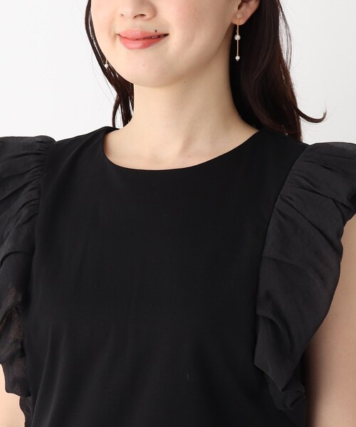 index(インデックス)の「◆SUPIMAコットンドッキングフリルトップス【WEB限定サイズ】(Tシャツ/カットソー・レディース・ライトグレー/オフホワイト/ピンク系その他/ブラック/ブルー・36/38/42/40)」の20枚目の写真