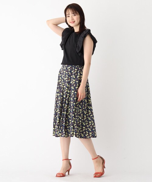 index(インデックス)の「◆SUPIMAコットンドッキングフリルトップス【WEB限定サイズ】(Tシャツ/カットソー・レディース・ライトグレー/オフホワイト/ピンク系その他/ブラック/ブルー・36/38/42/40)」の15枚目の写真