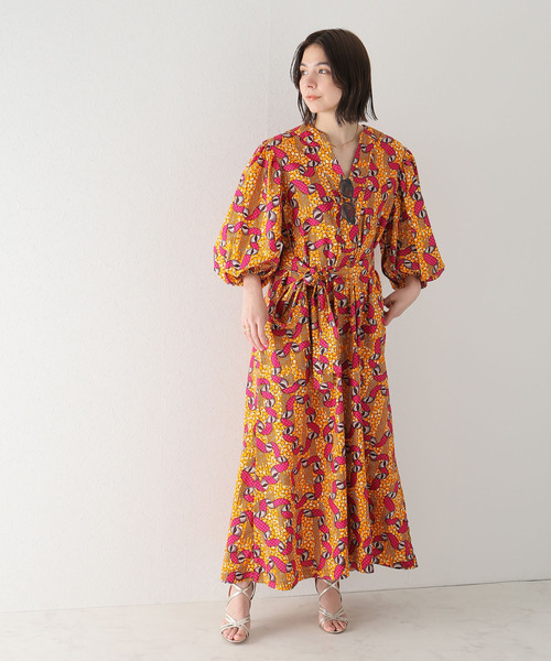 plage(プラージュ)の「【ODILE JACOBS/オディール ジェイコブズ】V-NECK PUFF SLEEVES ワンピース(ワンピース・レディース・オレンジ・FREE)」の7枚目の写真
