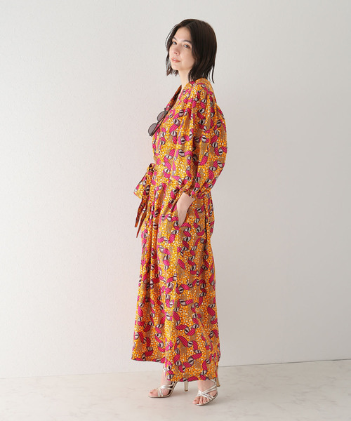 plage(プラージュ)の「【ODILE JACOBS/オディール ジェイコブズ】V-NECK PUFF SLEEVES ワンピース(ワンピース・レディース・オレンジ・FREE)」の8枚目の写真