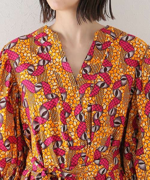 plage(プラージュ)の「【ODILE JACOBS/オディール ジェイコブズ】V-NECK PUFF SLEEVES ワンピース(ワンピース・レディース・オレンジ・FREE)」の13枚目の写真