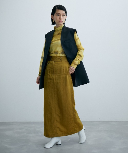 ADAM ET ROPE'（アダムエロペ）の「シアープリントインナープルオーバー（Tシャツ/カットソー・レディース・ブラック/ホワイト/イエロー系その他6/グレー系その他・FREE）」の9枚目の写真