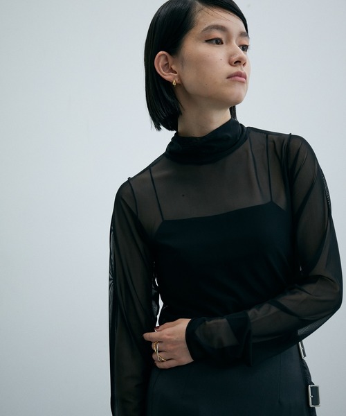 ADAM ET ROPE'（アダムエロペ）の「シアープリントインナープルオーバー（Tシャツ/カットソー・レディース・ブラック/ホワイト/イエロー系その他6/グレー系その他・FREE）」の10枚目の写真