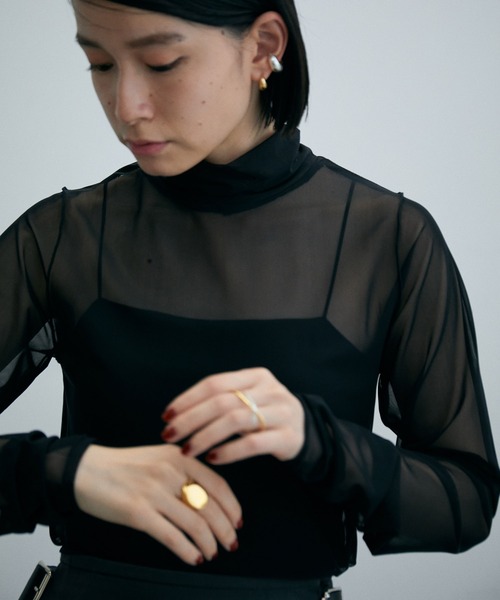 ADAM ET ROPE'（アダムエロペ）の「シアープリントインナープルオーバー（Tシャツ/カットソー・レディース・ブラック/ホワイト/イエロー系その他6/グレー系その他・FREE）」の11枚目の写真