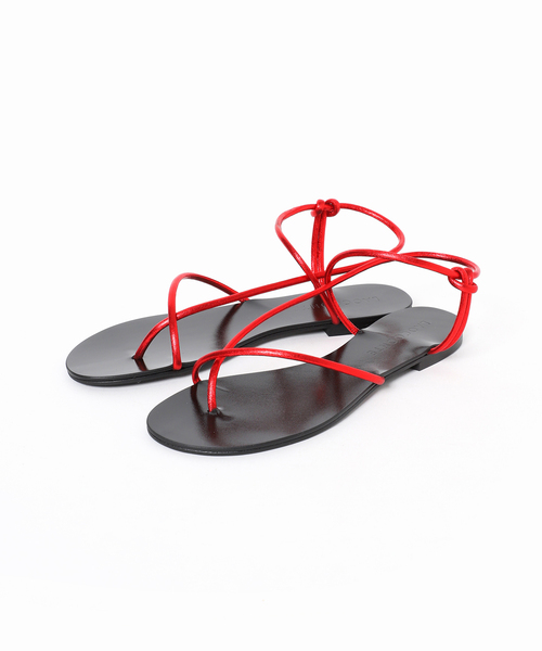 CITYSHOP（シティーショップ）の「【LAOCOONTE/ラオコンテ】コードサンダル（サンダル・レディース・レッド/ゴールド・38/39/36/37）」の3枚目の写真