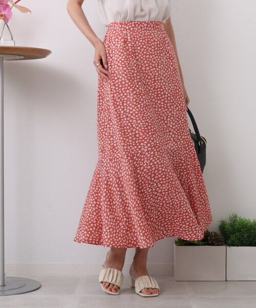 DRESKIP（ドレスキップ）の「◆花柄マーメイドスカート（スカート・レディース・ホワイト系3/ブラック系/オレンジ系その他2・02/03/04）」の6枚目の写真