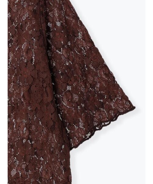 ehka sopo（エヘカソポ）の「カットレースプルオーバー（Tシャツ/カットソー・レディース・ブラック/ブラウン/オフホワイト/キナリ・ﾌﾘ-）」の17枚目の写真