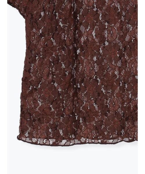 ehka sopo（エヘカソポ）の「カットレースプルオーバー（Tシャツ/カットソー・レディース・ブラック/ブラウン/オフホワイト/キナリ・ﾌﾘ-）」の18枚目の写真