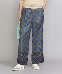 BEAUTY&YOUTH UNITED ARROWS | ポリエステルサテン チェックパネル パンツ -ウォッシャブル-(その他パンツ)