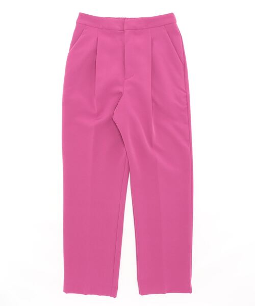 Q（キュー）の「センタープレスストレートパンツ（その他パンツ・レディース・ライトグレー/ピンク/ブルー・MEDIUM）」の6枚目の写真