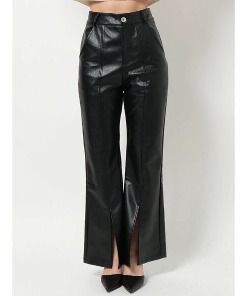 GYDA(ジェイダ)の「フロントスリットフェイクレザーパンツ(その他パンツ・レディース・アイボリー/ブラック・SMALL/MEDIUM)」の16枚目の写真