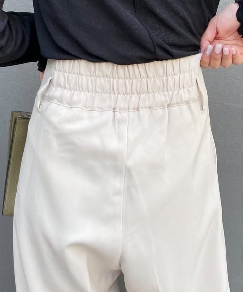 StyleSea(スタイルシー)の「ウールライクセンタープレスパンツ(スラックス・レディース・アイボリー/ブラック/キャメル・SMALL/MEDIUM)」の10枚目の写真