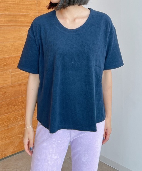 Vicente（ヴィセンテ）の「Onemile pile Tshirts（Tシャツ/カットソー・レディース・ホワイト/ネイビー・FREE）」の9枚目の写真