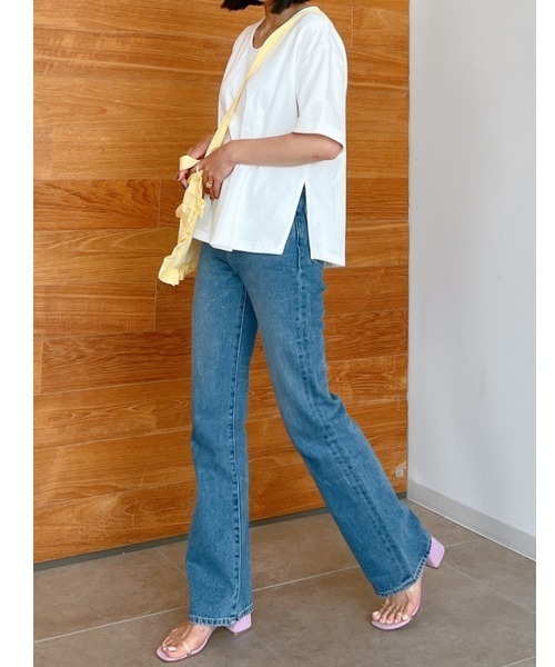 Vicente（ヴィセンテ）の「Onemile pile Tshirts（Tシャツ/カットソー・レディース・ホワイト/ネイビー・FREE）」の13枚目の写真