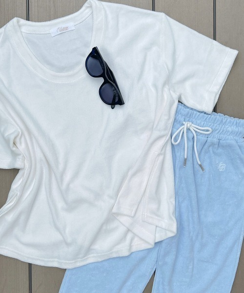 Vicente（ヴィセンテ）の「Onemile pile Tshirts（Tシャツ/カットソー・レディース・ホワイト/ネイビー・FREE）」の10枚目の写真