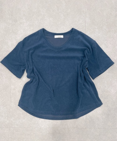 Vicente（ヴィセンテ）の「Onemile pile Tshirts（Tシャツ/カットソー・レディース・ホワイト/ネイビー・FREE）」の4枚目の写真