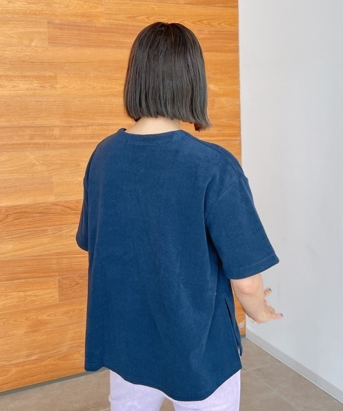 Vicente（ヴィセンテ）の「Onemile pile Tshirts（Tシャツ/カットソー・レディース・ホワイト/ネイビー・FREE）」の12枚目の写真