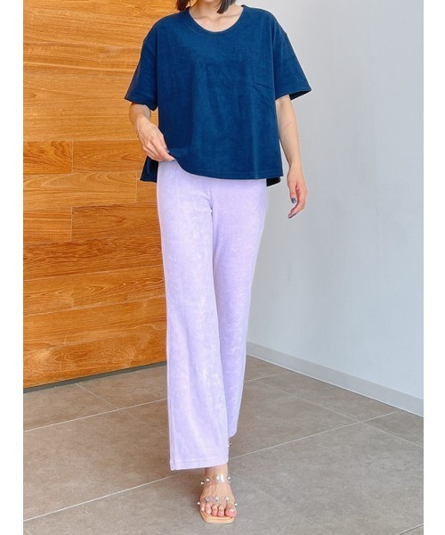 Vicente（ヴィセンテ）の「Onemile pile Tshirts（Tシャツ/カットソー・レディース・ホワイト/ネイビー・FREE）」の16枚目の写真