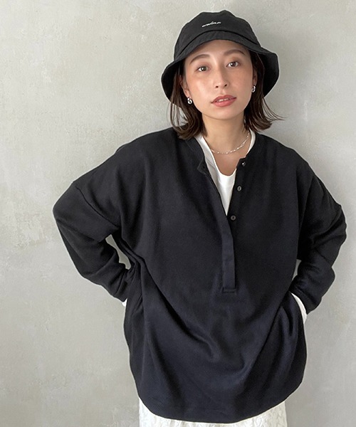 CREDONA（クレドナ）の「CREDONA刺繍バケットハット（ハット・レディース・ブラック/ベージュ・FREE）」の7枚目の写真