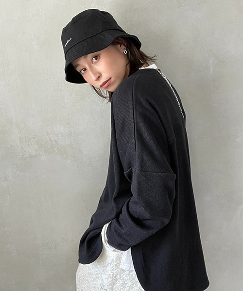 CREDONA（クレドナ）の「CREDONA刺繍バケットハット（ハット・レディース・ブラック/ベージュ・FREE）」の6枚目の写真