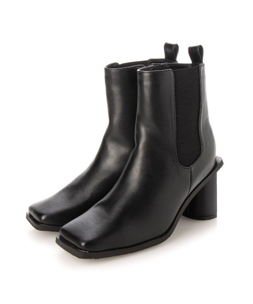 Mafmof（マフモフ）の「Mafmof(マフモフ)変形ヒールサイドゴアショートブーツ（ブーツ・レディース・ブラック/ブラック系その他/ホワイト・M/L/LL/S）」の8枚目の写真