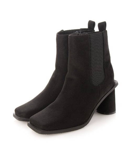 Mafmof（マフモフ）の「Mafmof(マフモフ)変形ヒールサイドゴアショートブーツ（ブーツ・レディース・ブラック/ブラック系その他/ホワイト・M/L/LL/S）」の9枚目の写真