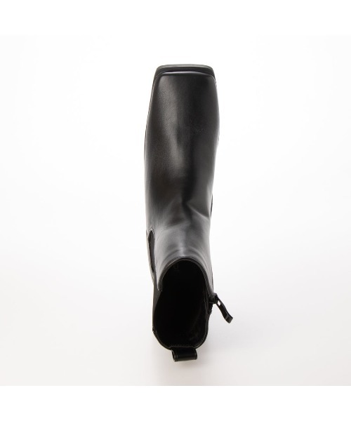 Mafmof（マフモフ）の「Mafmof(マフモフ)変形ヒールサイドゴアショートブーツ（ブーツ・レディース・ブラック/ブラック系その他/ホワイト・M/L/LL/S）」の17枚目の写真