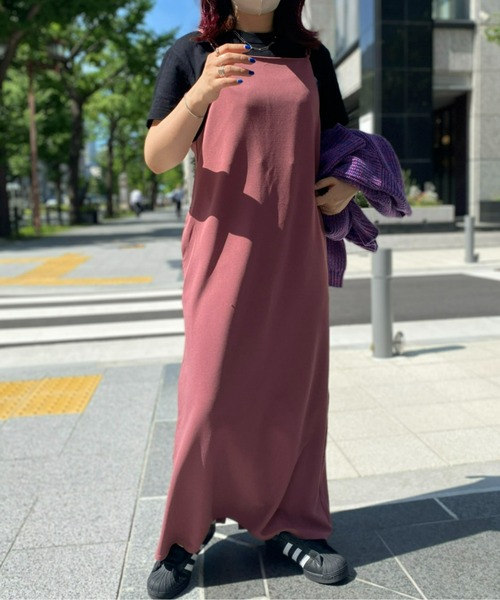 CPCM（シーピーシーエム）の「バッククロスポンチキャミワンピース（ワンピース・レディース・ブラック/ピンク/ブルー・FREE）」の5枚目の写真