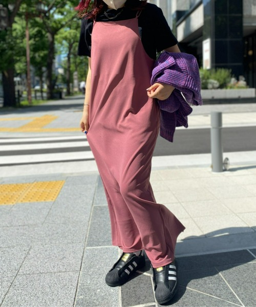 CPCM（シーピーシーエム）の「バッククロスポンチキャミワンピース（ワンピース・レディース・ブラック/ピンク/ブルー・FREE）」の7枚目の写真