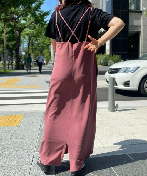 CPCM（シーピーシーエム）の「バッククロスポンチキャミワンピース（ワンピース・レディース・ブラック/ピンク/ブルー・FREE）」の9枚目の写真